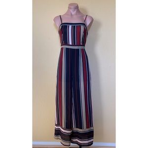 Like New! Forever 21 Multi Color Stripe Jumpsuit
